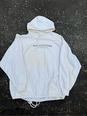 1980’s AU COTON White Logo Hoodie